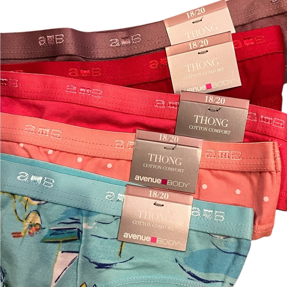 NWT from Avenue  5 pairs of “ Thongs, cotton comfort” - Picture 4 of 5